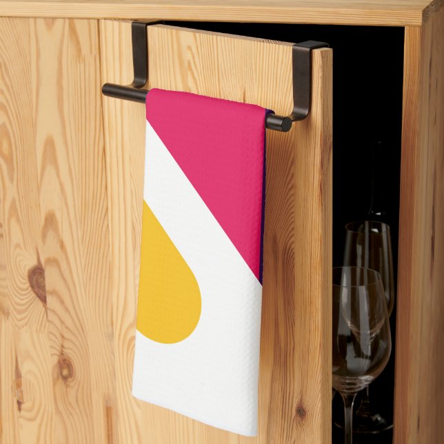 SlipperyJoe's tricolor polyamory pride flag three  Tea Towel (Thirds Fold)