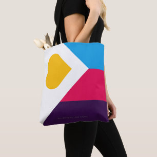 SlipperyJoe's tricolor polyamory pride flag three Tote Bag