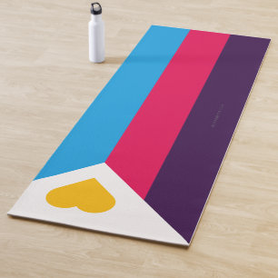SlipperyJoe's tricolor polyamory pride flag three Yoga Mat