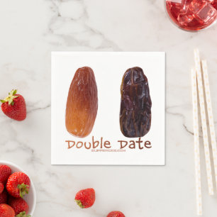 SlipperyJoe's Two Dates Double Date funny shrivele Napkin