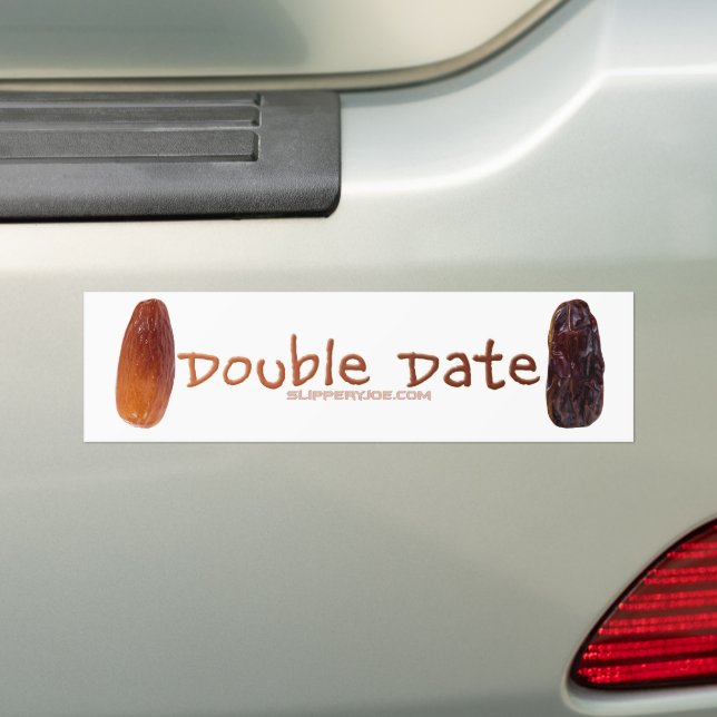 SlipperyJoe's two dates shrivelled wrinkled prunes Bumper Sticker (On Car)