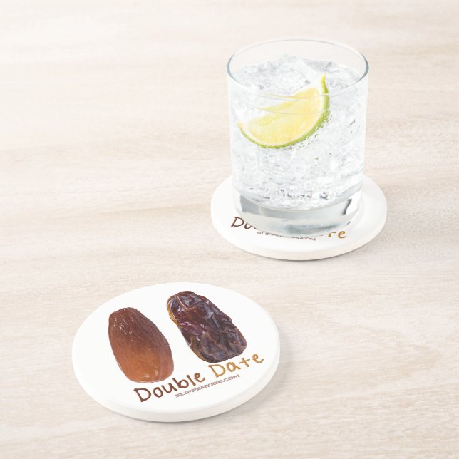 SlipperyJoe's two dates shrivelled wrinkled prunes Coaster (Side)