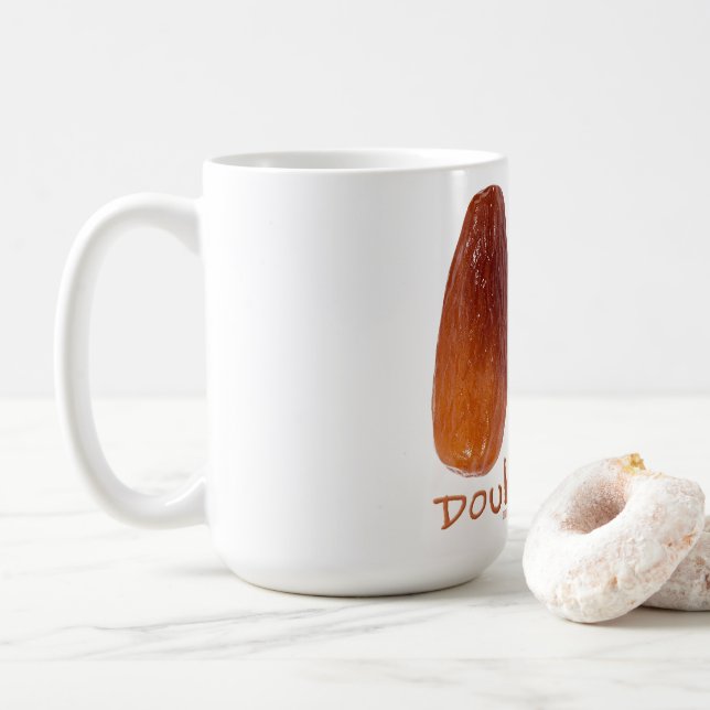 SlipperyJoe's two dates shrivelled wrinkled prunes Coffee Mug (With Donut)