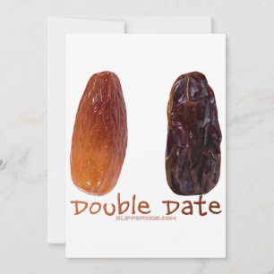 SlipperyJoe's two dates shrivelled wrinkled prunes Holiday Card