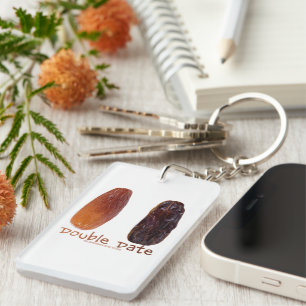 SlipperyJoe's two dates shrivelled wrinkled prunes Key Ring