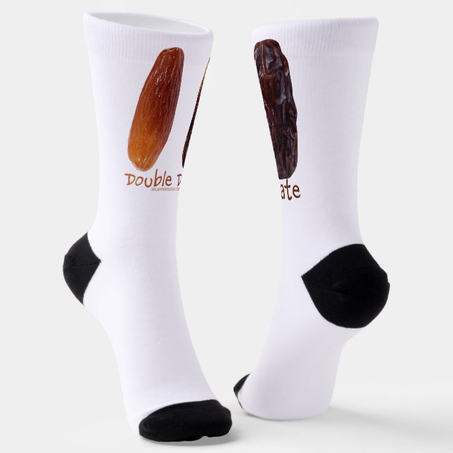 SlipperyJoe's two dates shrivelled wrinkled prunes Socks (Angled)