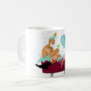 SlipperyJoe's two gay men love cartoon bathtub soa Coffee Mug