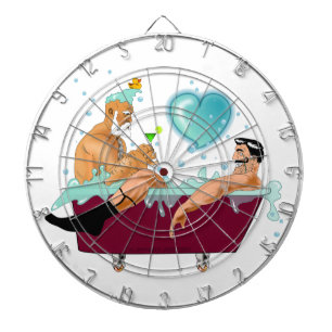 SlipperyJoe's two gay men love cartoon bathtub soa Dartboard