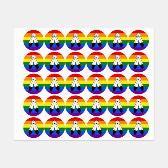 SlipperyJoe's two-spirit pride flag Indigenous sym (Sheet)