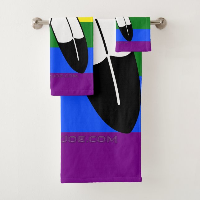 SlipperyJoe's two-spirit pride flag Indigenous sym Bath Towel Set (Insitu)