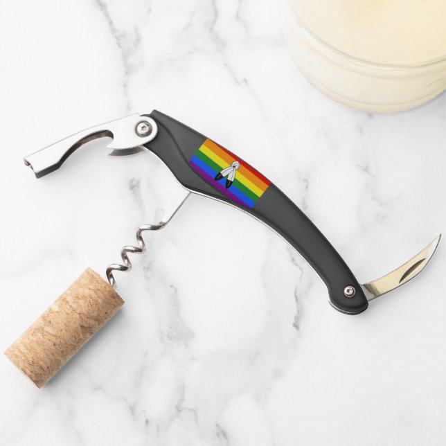 SlipperyJoe's two-spirit pride flag Indigenous sym Corkscrew (Front)