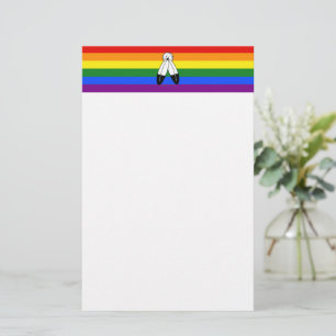 SlipperyJoe's two-spirit pride flag Indigenous sym Stationery