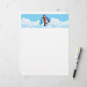 Slipperyjoe's two superheroes kissing characters f custom letterhead