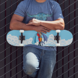 Slipperyjoe's two superheroes kissing characters f skateboard
