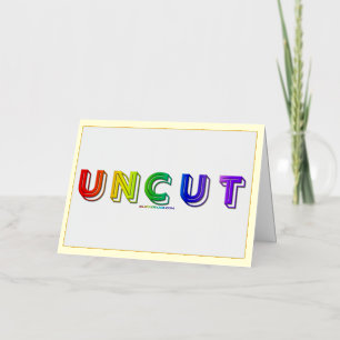 SlipperyJoe's uncut vibrant rainbow colours three- Foil Greeting Card