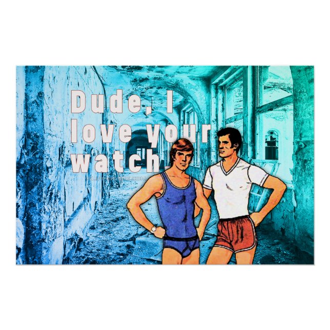 SlipperyJoe's underwear two men cartoon abandoned  Poster (Front)