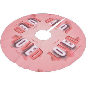 SlipperyJoe's Valentine's Day gifts romantic tone Brushed Polyester Tree Skirt