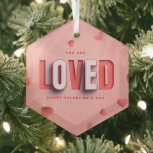 SlipperyJoe's Valentine's Day gifts romantic tone Glass Tree Decoration