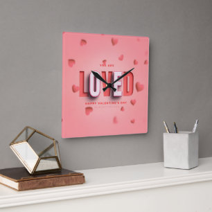 SlipperyJoe's Valentine's Day gifts romantic tone  Square Wall Clock