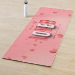 SlipperyJoe's Valentine's Day gifts romantic tone Yoga Mat<br><div class="desc">SlipperyJoe's Valentine's Day gifts romantic tone scattered heart shapes expressing love appreciation uplifting inclusive and affectionate tone vibrant celebratory graphic warmth affection soft pink canvas background you are loved text LGBTQIA white letters red outlines shadow artistic three-dimensional standout effect playful 3D-elements bold typography</div>