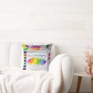 SlipperyJoe's Valentine's Day sentiment LGBTQ+ gay Cushion