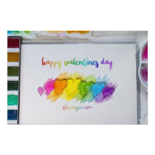 SlipperyJoe's Valentine's Day sentiment LGBTQ+ gay Poster
