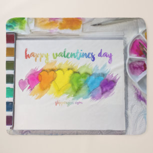 SlipperyJoe's Valentine's Day sentiment LGBTQ+ gay Sherpa Blanket