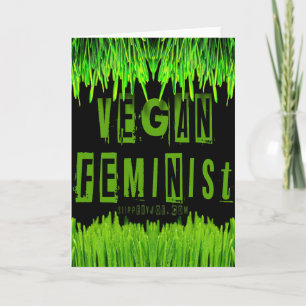 SlipperyJoe's vegan feminist attention-grabbing br Card