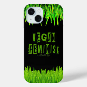 SlipperyJoe's vegan feminist attention-grabbing br iPhone 15 Case