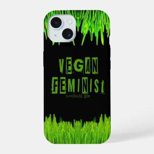 SlipperyJoe's vegan feminist attention-grabbing br iPhone 15 Case