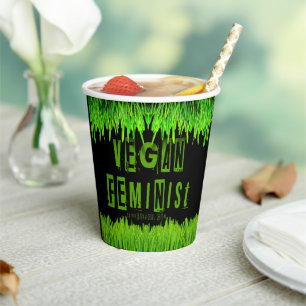 SlipperyJoe's vegan feminist attention-grabbing br Paper Cups