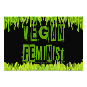 SlipperyJoe's vegan feminist attention-grabbing br Photo Print