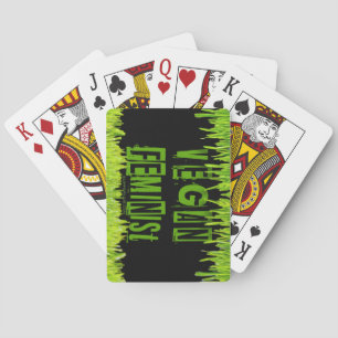 SlipperyJoe's vegan feminist attention-grabbing br Playing Cards