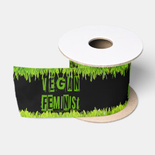 SlipperyJoe's vegan feminist attention-grabbing br Satin Ribbon