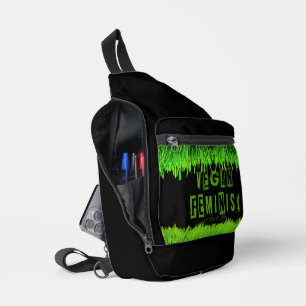 SlipperyJoe's vegan feminist attention-grabbing br Sling Bag