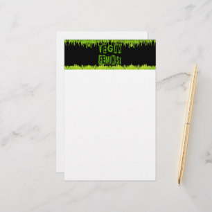 SlipperyJoe's vegan feminist attention-grabbing br Stationery