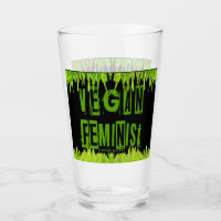 SlipperyJoe's Vegan feminist grass word block lett