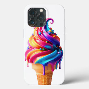 SlipperyJoe's vibrant ice cream cone food classic iPhone 13 Pro Case