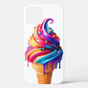 SlipperyJoe's vibrant ice cream cone food classic iPhone 12 Pro Case