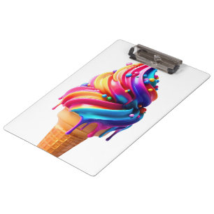 SlipperyJoe's vibrant ice cream cone food classic  Clipboard