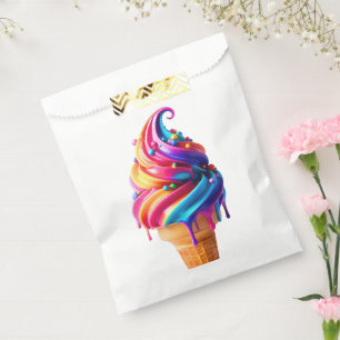 SlipperyJoe's vibrant ice cream cone food classic Favour Bag