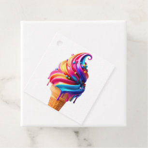SlipperyJoe's vibrant ice cream cone food classic Favour Tags