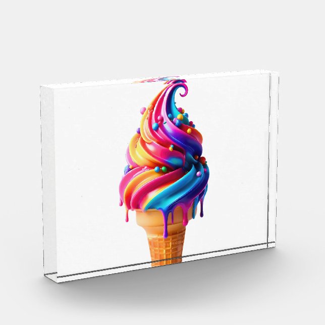SlipperyJoe's vibrant ice cream cone food classic  Photo Block (Left)