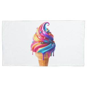 SlipperyJoe's vibrant ice cream cone food classic  Pillowcase