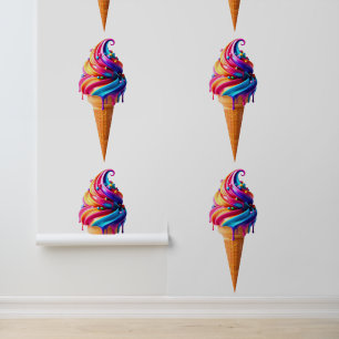 SlipperyJoe's vibrant ice cream cone food classic  Wallpaper