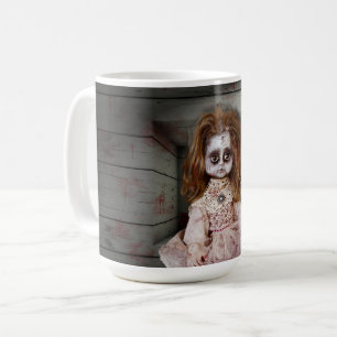 SlipperyJoe's vintage haunted porcelain doll creep Coffee Mug