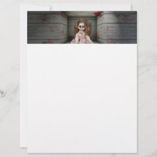 SlipperyJoe's vintage haunted porcelain doll creep Custom Letterhead