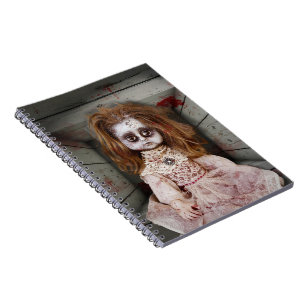 SlipperyJoe's vintage haunted porcelain doll creep Notebook