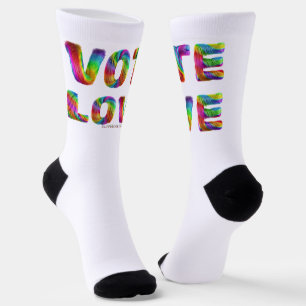 SlipperyJoe's vote love equality gay pride gifts L Socks