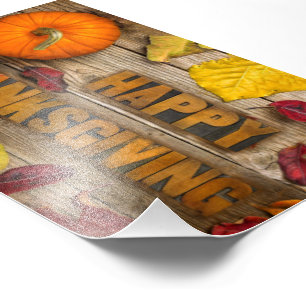 SlipperyJoe's warm fall themed Thanksgiving golden Photo Print